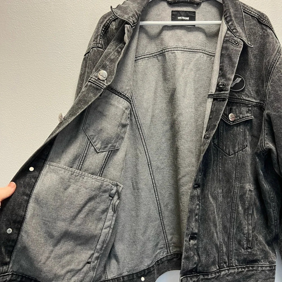 We11done Logo Patch Denim Jacket - Picture 9 of 11